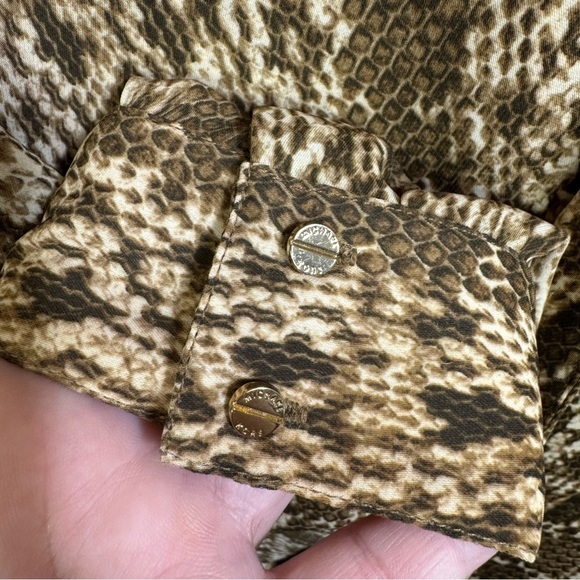 Michael Michael Kors‎ animal snake Print size 12 long sleeve wrap style blouse - Picture 9 of 9